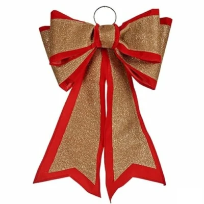 Afbeelding van Lasso Kerstversiering 40 x 60 cm Rood Gouden PVC (6 Stuks)