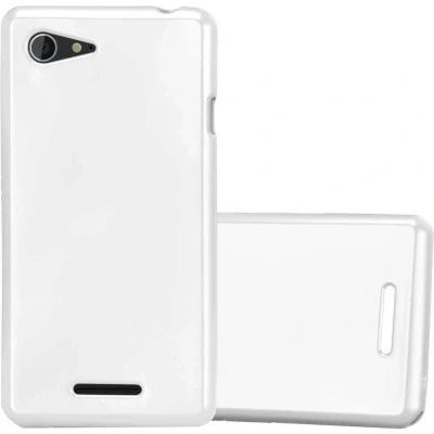 Afbeelding van Cadorabo Hoesje geschikt voor Sony Xperia E3 in METALLIC ZILVER Beschermhoes gemaakt van flexibel TPU silicone Case Cover