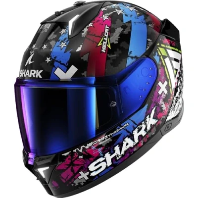 Afbeelding van Shark Skwal i3 Hellcat Integraalhelm zwart/blauw/roze