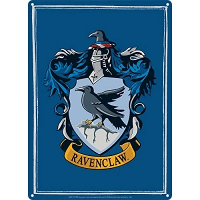 Afbeelding van Half Moon Bay Harry Potter Metalen wandbord klein Ravenclaw 21 x 15 cm Blauw