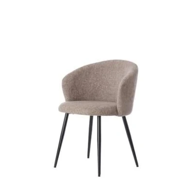 Afbeelding van Radaja eetkamerstoel taupe/zwart