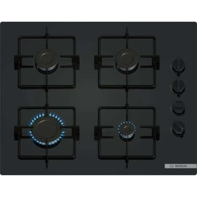 Afbeelding van Gaskookplaat BOSCH Serie 2 4 branders 52 x 59 5,4 cm POP6B6K30 Zwart