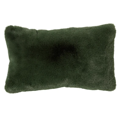 Afbeelding van Dutch Decor ZAYA Kussenhoes 30x50 cm bontlook effen kleur Mountain View donkergroen