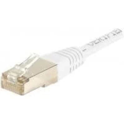 Afbeelding van Exertis Connect Patchkabel S/FTP, PiMF, CAT.6, wit, 0,15 m met bijzonder smalle knikbeveiliging (S/FTP, CAT6, 0.15 m), Netwerkkabel