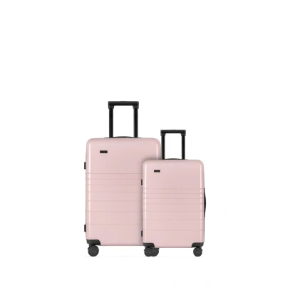 Afbeelding van ETERNITIVE koffer I Handbagage van polycarbonaat en ABS Harde met TSA slot 360 rolkoffer, Roze, Set 2 normale koffers (S+M)