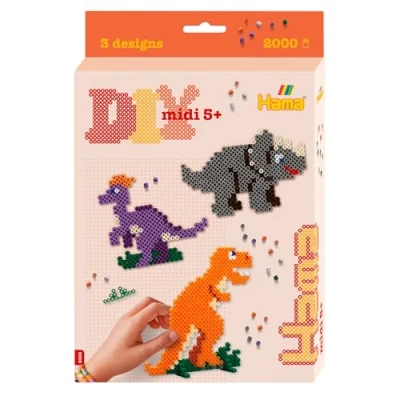 Afbeelding van Hama Set Strijkkralen 2000 Kralen Dino World 3434