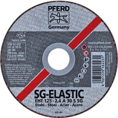 Afbeelding van PFERD SG STEEL 61331122 Doorslijpschijf recht 125 mm 25 stuk(s) Staal