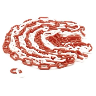 Afbeelding van Signalisatieketting Perel 5 meter (Rood/Wit, Kunststof)