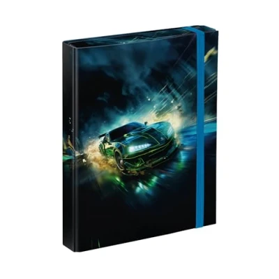 Afbeelding van Baagl Ordner voor schooltas, A5 map kinderen, met elastiek en binnenklep, jongens (Racing Car)
