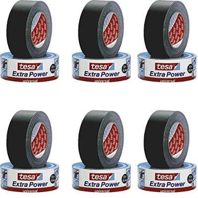 Afbeelding van Tesa extra Power Universal, ft 50 mm x m, zwart 6 stuks