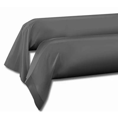 Afbeelding van HOME LINGE PASSION Kussenslopen voor nekrol, katoen, antraciet, 85 x 185 cm, 2 stuks