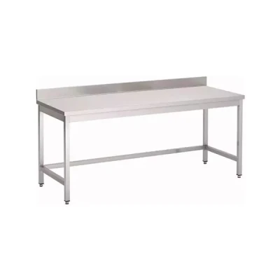 Afbeelding van Gastro M RVS werktafel zonder onderblad met achteropstand 85x120x70cm