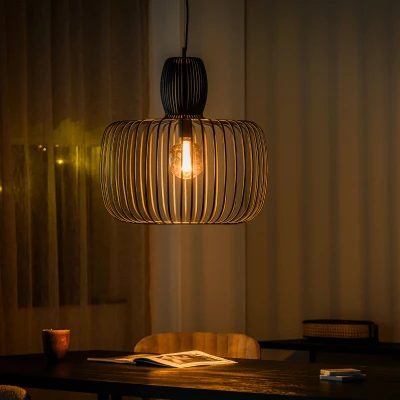 Afbeelding van Juliette hanglamp zwart staal 55 cm
