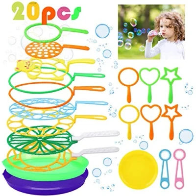 Afbeelding van Joyibay Bellenmachine, 20 stuks, bellenblaasset voor kinderen, blaasstaaf, speelgoed, bubbelmaker outdoor activiteiten, verjaardagsfeestjes en games