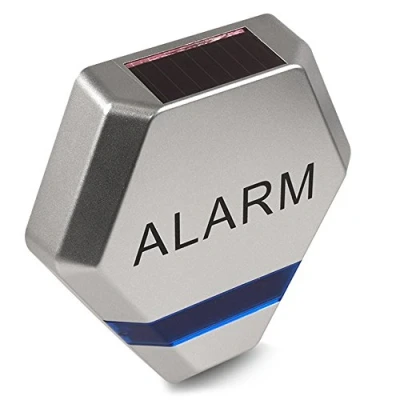 Afbeelding van DC3200 Fake Alarm Siren System Dummy Solar Charged 3 x LED Burglar Deterrent (zilver/blauw)