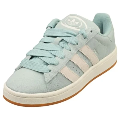 Afbeelding van adidas Originals Campus 00S Skateschoenen, Dames, Maat: 41 1/3, Hazy green/off white Veloursleer