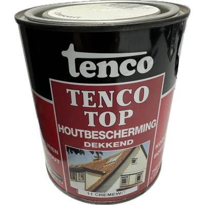 Afbeelding van Tencotop Deur &amp; Kozijn Dekkend Zijdeglans RAL 9001 Crème Wit 750 ml