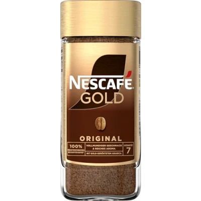 Afbeelding van NESCAFÉ GOLD Original, oploskoffie van fijne bonen, inhoud cafeïne, compleet en aromatisch, 1pak (1 x 100 g)