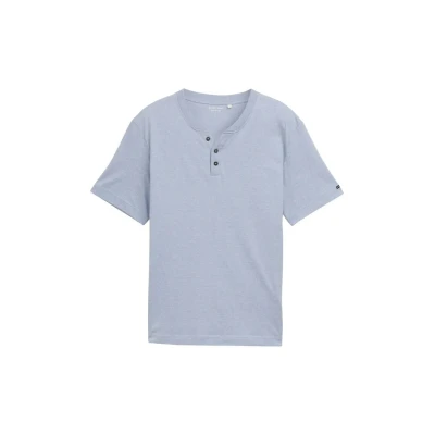 Afbeelding van TOM Tailor Tshirt basic, Heren, Maat: Medium, Dove blue white fine stripe