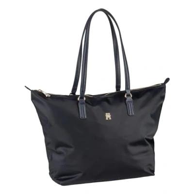 Image de Tommy Hilfiger Poppy Th Tote Aw0aw15639 Sac fourre tout pour femme, Bleu (Space Blue), taille unique