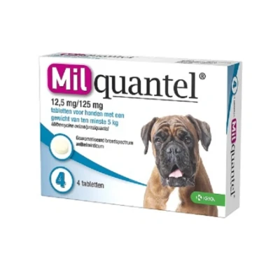 Afbeelding van Milquantel wormtablet hond vanaf 5 kg 4 stuks