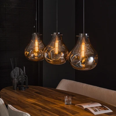 Afbeelding van Lydia hanglamp 3L artic zwart