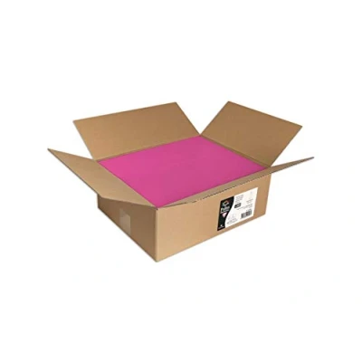 Afbeelding van Clairefontaine 9058C karton met 200 zelfklevende enveloppen, los formaat 12,5 x 32,4 cm 120 g/m² roze fuchsia uitnodigingen evenementen en correspondentie serie pollen premium papier glad