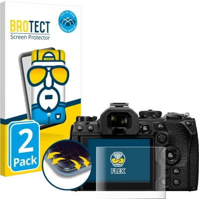 Afbeelding van BROTECT Screenprotector voor Olympus OM System 1 Mark II Folie Beschermfolie transparant volledig dekking (2 Stuks)