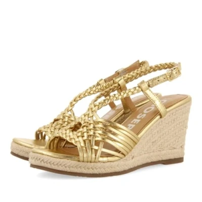 Afbeelding van Gioseppo Glide Sandalen met hoge hak, Dames, Maat: 40, Oro oscuro Leer