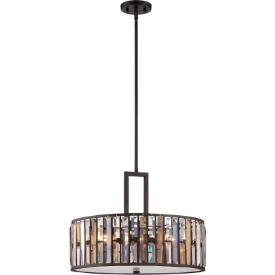 Afbeelding van Bohemian Hanglamp Steady Lighting Glas E27 L: 54cm Voor Binnen Woonkamer Eetkamer Brons