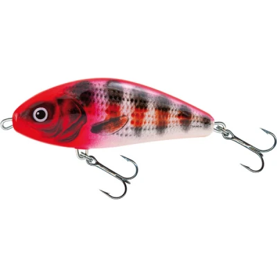 Afbeelding van Salmo Fatso Floating 10cm Holo Red Head Striper Jerkbait