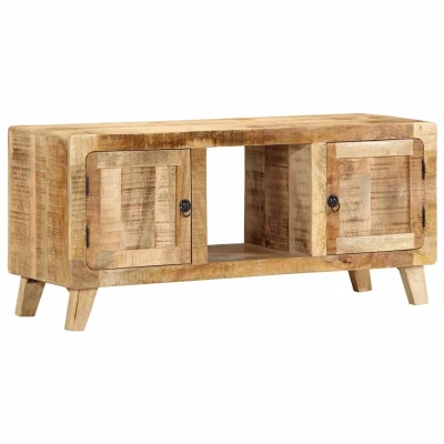 Afbeelding van vidaXL Tv meubel 105x46x32 cm massief ruw mangohout