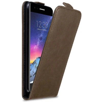 Afbeelding van Cadorabo Hoesje geschikt voor LG K8 2017 in KOFFIE BRUIN Beschermhoes flip design Case Cover met magnetische sluiting