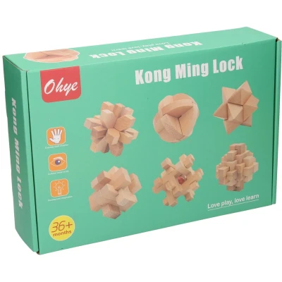 Afbeelding van Houten Breinpuzzel Set, 6st.