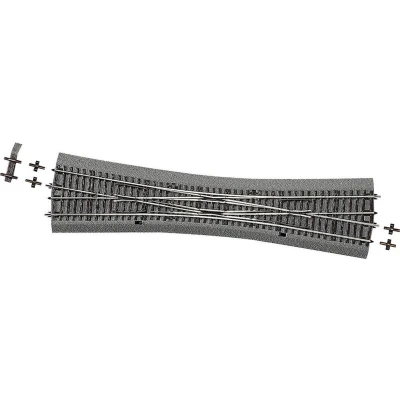 Afbeelding van H0 RocoLine (met ballastbed) 42549 Engels wissel, Dubbel 345 mm 1 stuk(s)