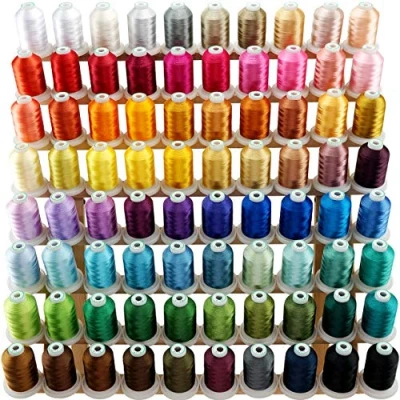 Afbeelding van New brothread 80 Spoelen Polyester Machine Borduurgaren Kit 1000M Elke Spoel Nieuwe Kleuren Vergelijkbaar met Janome en RA