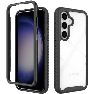 Afbeelding van iMoshion Hoesje Geschikt voor Samsung Galaxy S24 360 Full Protective Case Zwart / Transparant
