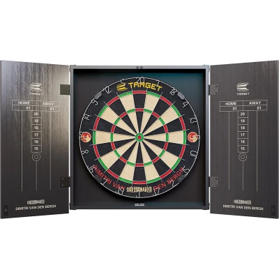 Afbeelding van Target Dimitri van den Bergh Dartbord Cabinet Set Inclusief en Opbergkast