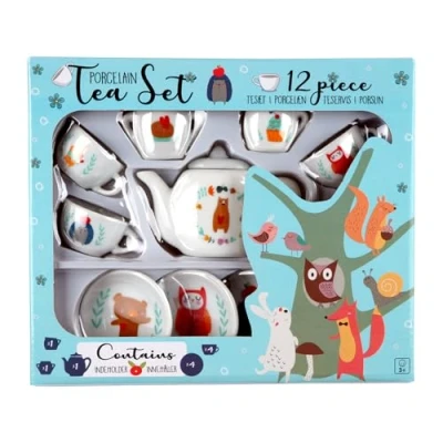 Afbeelding van Barbo Toys Little Woodies 12 delig porseleinen theeservies