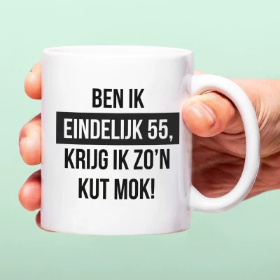 Afbeelding van Mok Ben Ik Eindelijk Jarig 55 Jaar