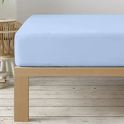 Afbeelding van Degrees Home Collectie Hoeslaken, 150 x 200 33 cm, verstelbaar, tot cm matrashoogte, geborstelde microvezel, bed 150, hemelsblauw