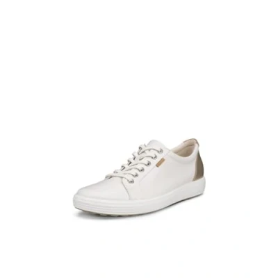 Afbeelding van ECCO Dames Soft 7 lage sneakers, wit, puur goud, exclusief, 38/38,5 EU, Zuiver Wit Goud Exclusief