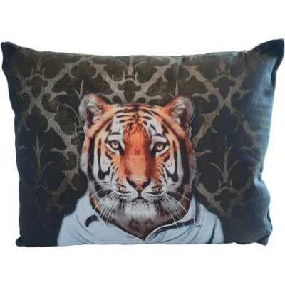 Afbeelding van Furnilux Set van 2 Sierkussens 45 x 35 10 cm Tyger