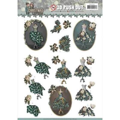 Afbeelding van Well Dressed Christmas Wishes 3D Push Out Amy Design