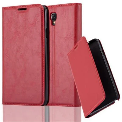 Afbeelding van Cadorabo Hoesje geschikt voor Samsung Galaxy NOTE 3 NEO in APPEL ROOD Beschermhoes met magnetische sluiting, standfunctie en kaartvakje Book Case Cover Etui