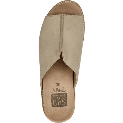 Afbeelding van SUB55 Muiltjes, Dames, Maat: 37, Beige Leer