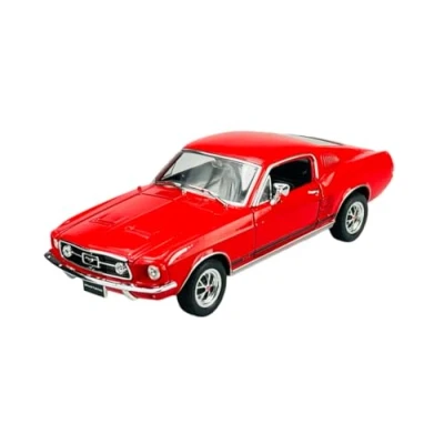 Afbeelding van Welly Ford Mustang GT 1967 Cup rood 1/24 metaal model auto sterven gegoten nieuw in doos