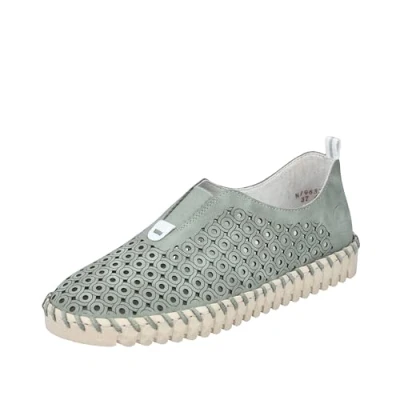 Afbeelding van Rieker Instappers, Dames, Maat: 36, Mint/weiss Hoogwaardig imitatieleer