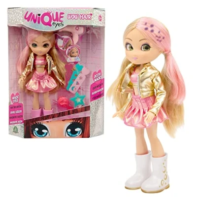 Afbeelding van Unieke Eyes, 25 cm grote pop Amy, met hun blik die je uit de ogen volgt, magisch haar, speelgoed voor kinderen vanaf 3 jaar, MYM082