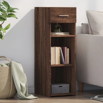 Afbeelding van Dressoir 30x42,5x93 cm bewerkt hout bruin eikenkleur